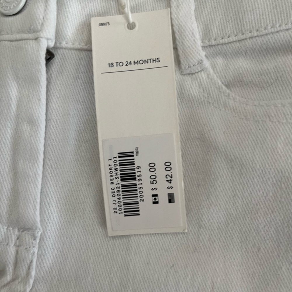 Toddler white jeans